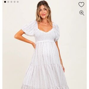 Pinkblush White Puff Sleeve Maxi Dress